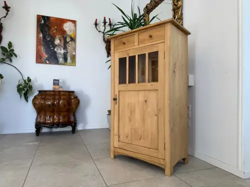 Bäuerliches Vertiko Bücherschrank Halbschrank Bauernschrank D1185