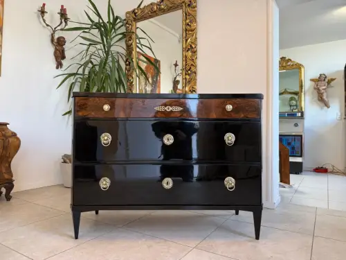 Restaurierte Biedermeier Kommode 3 Ladenkommode Nussholz Antiquität D1175