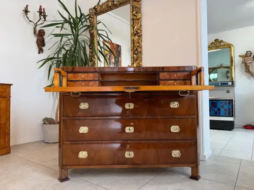 Sale Restaurierte Biedermeier Schreibkommode Nussholz Antiquität D1195