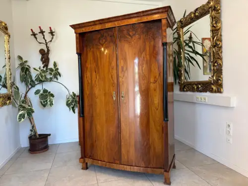 Empire Säulen Hallenschrank Restauriert Antik Antiquität Sale D1209