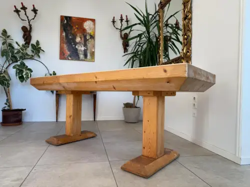 Uriger Bauerntisch Tafeltisch Hüttentisch Naturholztisch G2286
