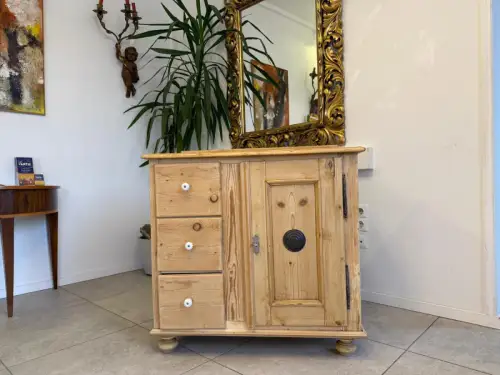 Uriger Brotschrank Biedermeier Almerschrank Vorratsschrank Bauernkasten D1101