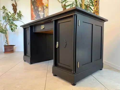 Restaurierter Jugendstil Schreibtisch Sekretär Freisteher Originalstück G2274