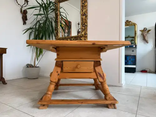 Jogltisch Bauerntisch Eichenholz Hüttentisch Bauernmöbel G2277 Kopie