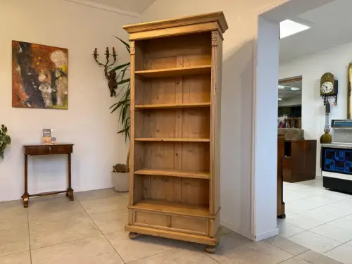 Antikes Bücherregal Stellage Gründerzeit Bücherschrank aus Althholz D1245