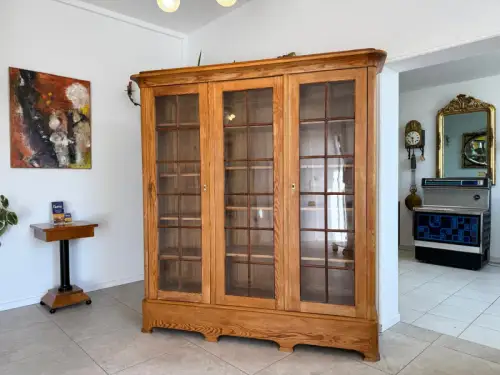 Sale Jugendstil Vitrine Bauernvitrine Bauernschrank Bücherschrank D1261