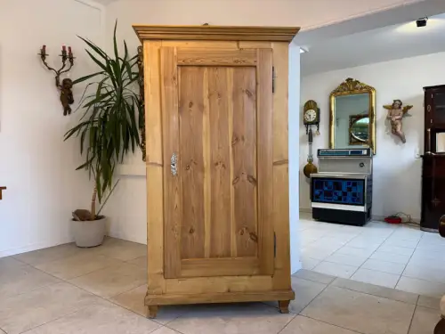Restaurierter Biedermeier Bauernschrank Naturholzschrank WeichholzD1267