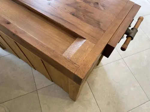 Hobelbank,Werkbank Ladentisch Antik Massivholz D2275