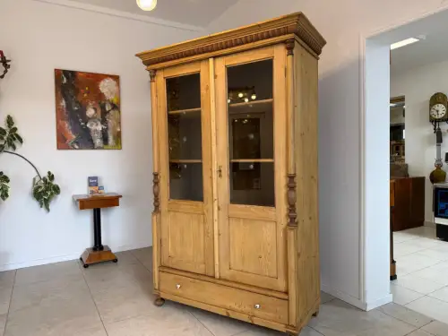 Vitrinenschrank aus der Epoche der Gründerzeit Bücherschrank D2287