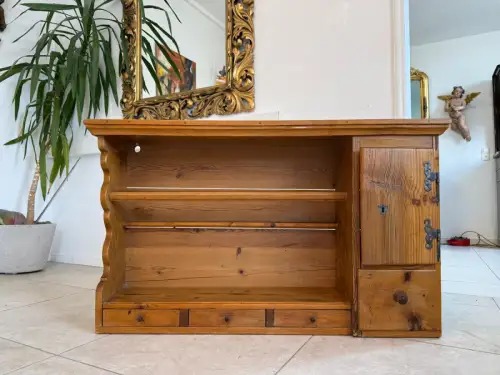 Bauernregal Wandregal Stellage Tellerboard Board Naturholz D2290