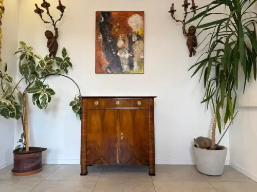 Biedermeier Trumeau Stil Nussholz Anrichte D2291