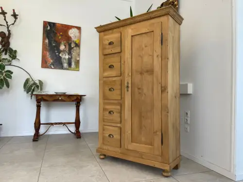 Uriger Biedermeier Brotschrank Almerschrank Vorratskasten Kasten Antik G1659