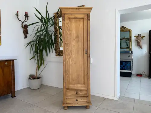  1 türiger Bauernschrank Naturholzschrank Weichholz Naturholzkasten D2347