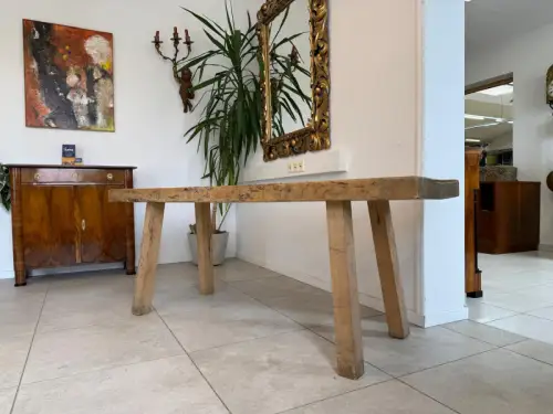 Uriger Hacktisch Designer Tisch Bauerntisch Bauernmöbel D2361