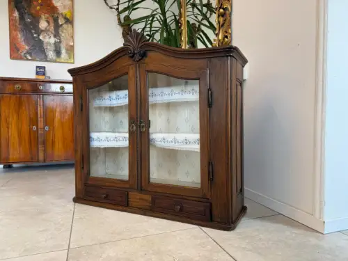 Originaler Barockaufsatz Vitrinenaufsatz Wandboard D2386