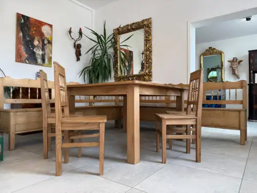 Bauernstube Eckbankgruppe Bauerntisch 4 Sessel Fichtenholz D2448