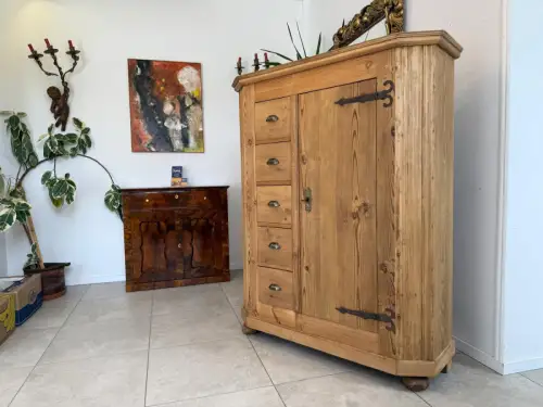 Barocker Brotschrank Almerschrank Vorratsschrank Bauernkasten Antik D1119 Kopie