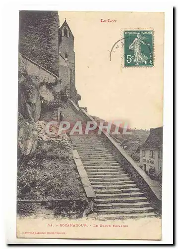 Rocamadour Ansichtskarte AK Le grand escalier