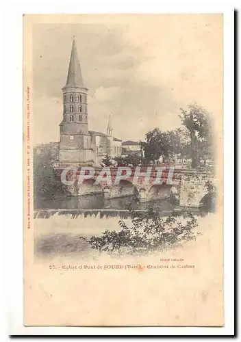 Eglise et pont de Soual Ansichtskarte AK Environs de Castres