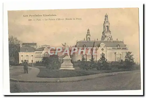 Pau Ansichtskarte AK Le palais d&#39hver (entree du parc)