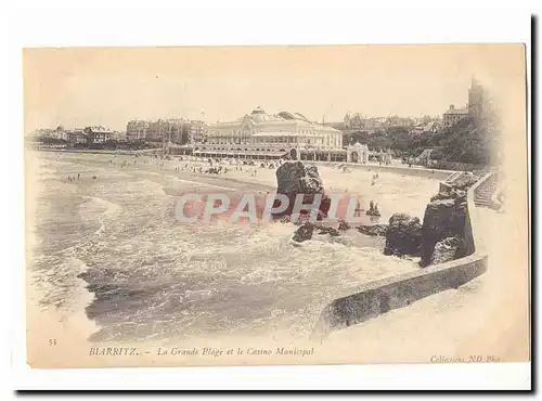 Biarritz Cartes postales La grande plage et le casino municipal