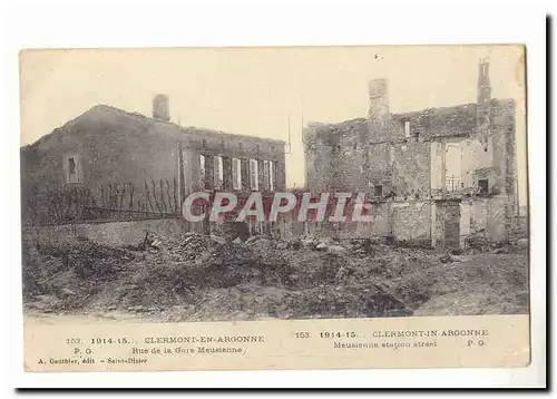 Clermont en Argonne Cartes postales Rue de la gare Meusienne