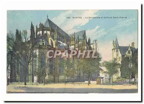 Nantes Cartes postales La cathedrale et la porte St Pierre