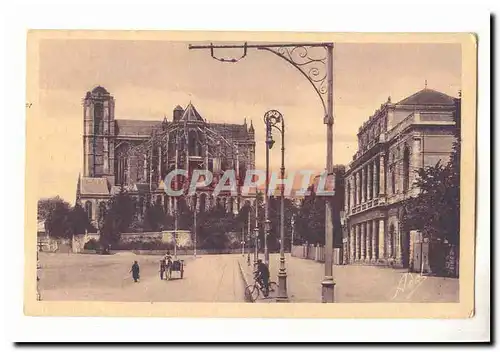 Le Mans Cartes postales Le theatre et la cathedrale