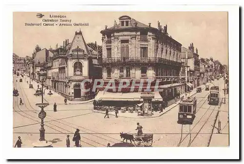 Limoges Cartes postales carrefour Tourny Boulevard carnot Avenue Garibaldi