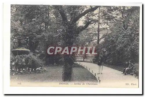 troyes Cartes postales Jardin de Chevreuse