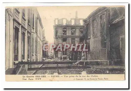 Reims Ansichtskarte AK Vue prise d ela rue du cloitre