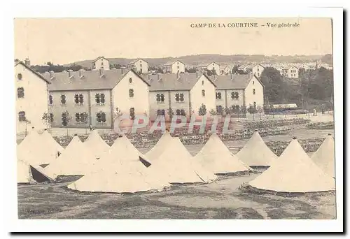 Camp de la Courtine Ansichtskarte AK vye generale (tentes militaria caserne)