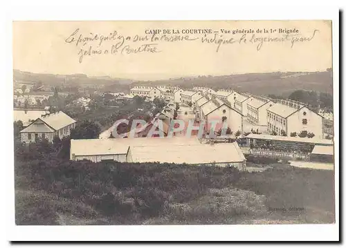 Cartes postales Creuse Camp de la Courtine Vue generale de la 1er brigade (militaria caserne)
