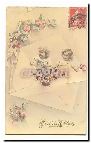 Cartes postales Bonne annee (enfants voeux)