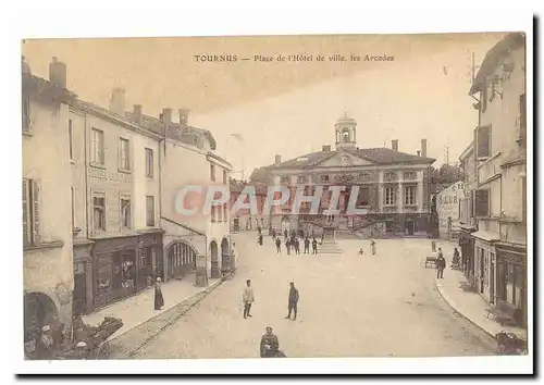 Tournus Ansichtskarte AK Place de l&#39hotel de ville les Arcades