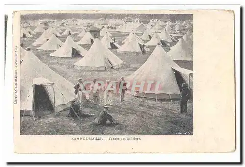 Camp de Mailly Cartes postales tentes des officiers