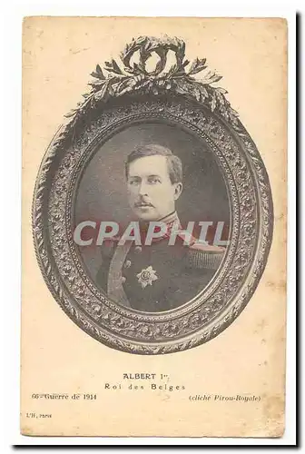 Cartes postales Albert 1er Roi des Belges Guerre de 1914