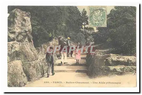 Paris (19eme) Ansichtskarte AK Buttes Chaumont Une allee pittoresque