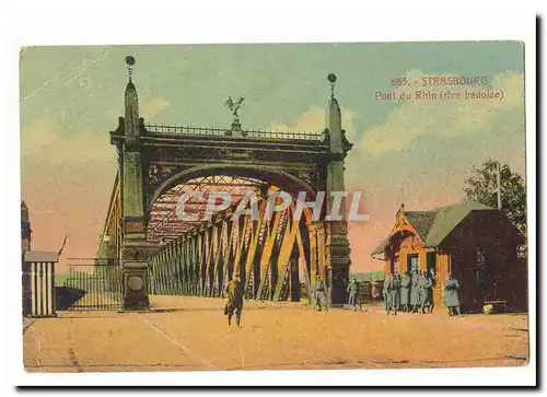 Strasbourg Ansichtskarte AK Pont du Rhin (rive badoise)