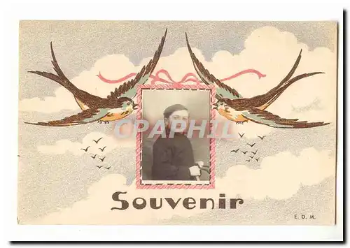 Cartes postales Souvenir (hirondelles enfant)