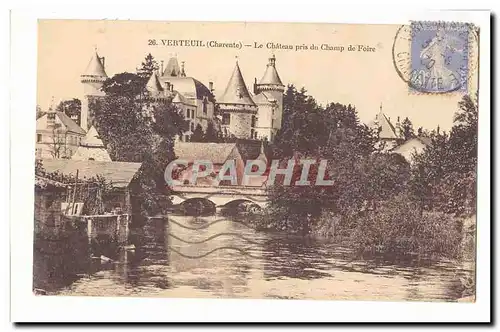 verteuil Cartes postales Le chateau pris du champ de foire