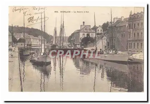 Morlaix Ansichtskarte AK Le bassin a flot (bateaux ships)