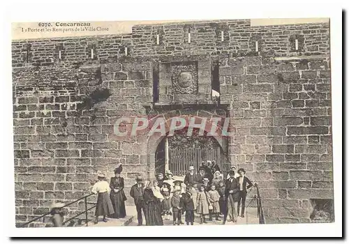 Concarneau Ansichtskarte AK La porte et les remparts de la ville close (enfants)