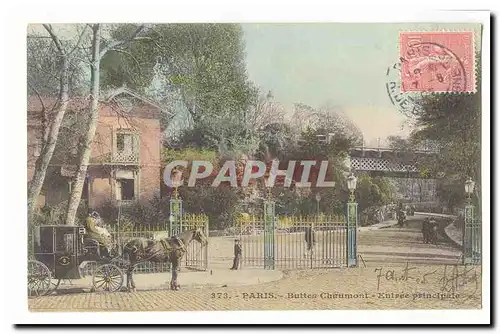 Paris (19eme) Cartes postales Buttes Chaumont Entree principale