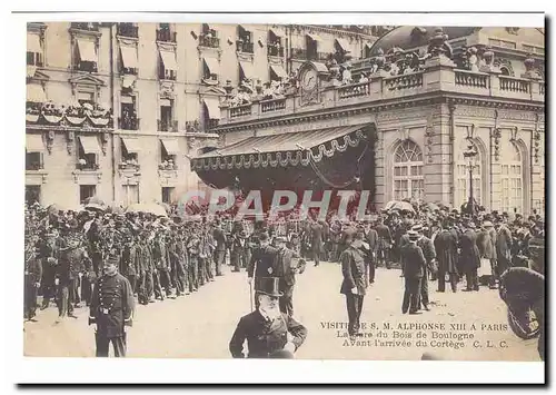 Paris Ansichtskarte AK Visite de S M Alphonse XIII a Paris La gare du Bois de Boulogne Avant l&#39arrivee du cort
