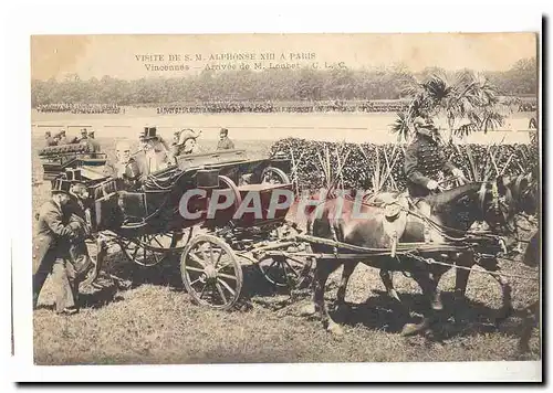 Visite de S M Alphonse XIII a Paris Ansichtskarte AK Vincennes Arrivee de M Loubet