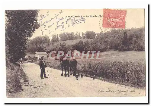 Valmondois Cartes postales Le Montflaville (attelage)