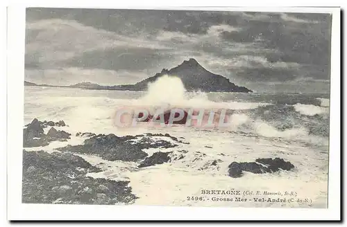 Bretagne Cartes postales Grosse mer Val Andre