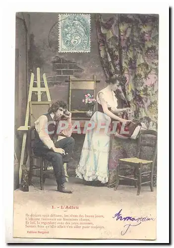 Cartes postales Couple L&#39adieu