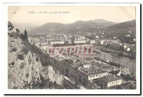 Nice Cartes postales Le port vue prise du chateau